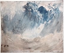 Ship in a Storm - D25432 - William Turner - Tate Britain