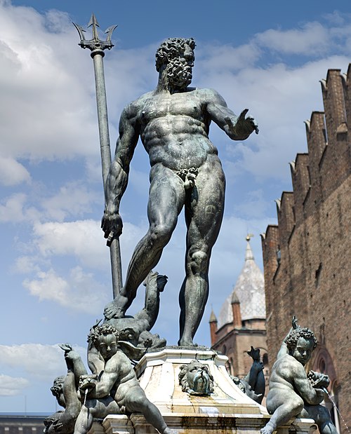 Giambologna's Neptune, atop the Fountain of Neptune, Bologna (c. 1567)