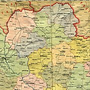 Карта Ніжинської округи, адміністративні межі станом на 1 березня 1927