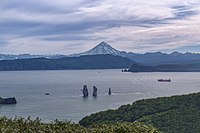 Three Brothers rocks in the Avacha Bay