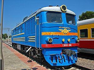 ТЭП10-186 в Музее истории развития железнодорожного транспорта Московской железной дороги