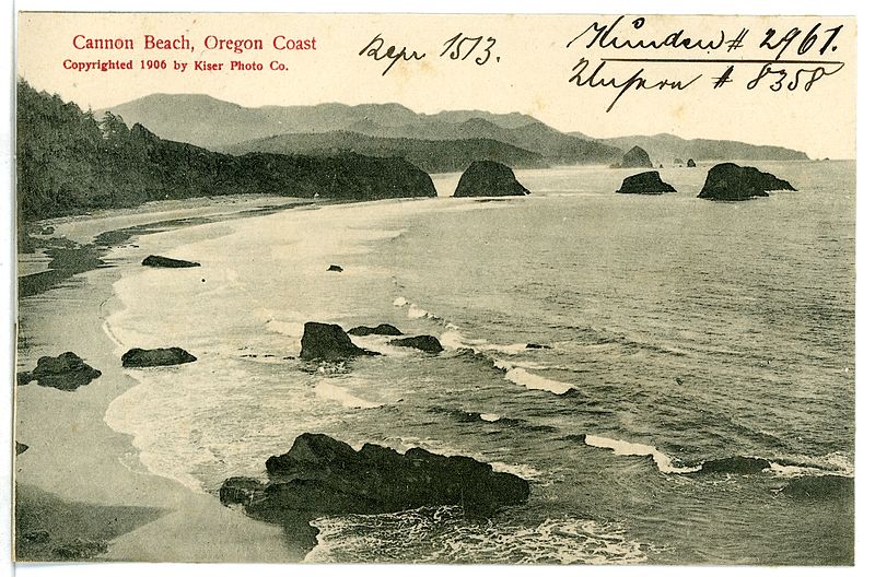 File:08358-Oregon-1906-Cannon Beach, Oregon Coast-Brück & Sohn Kunstverlag.jpg