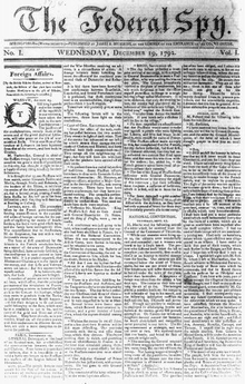 Federal Spy (Springfield), 1792 1792 Federal Spy Springfield, Massachusetts Dec19.png