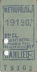 billet aller-retour émis le 191e jour de l'année 1929, soit le mercredi 10 juillet 1929 à 7 heures du matin.