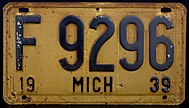 1939 MICHIGAN LICENSE PLATE.jpg
