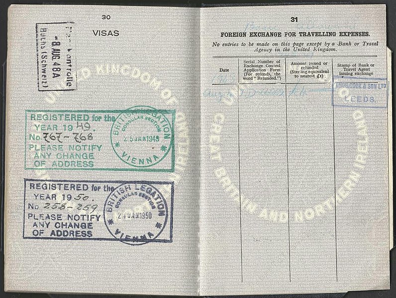 File:1948-03-05 British Passport Pages 30 and 31.jpg