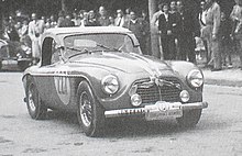 Pierre "Pagnibon" Boncompagni, winner of the 1951 Tour in a Ferrari 212 Export 1951-09-12 Tour de France WINNER Ferrari 212 0078E Boncompagni Barraquet.jpg