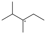 Formula scheletrica del 2,3-dimetilpentano