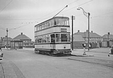 'Improved Standard' tramcar 286 at Sheffield Lane Top terminus, 1959 2. 'Improved Standard' at Sheffield Lane Top, 1959 copy.jpg