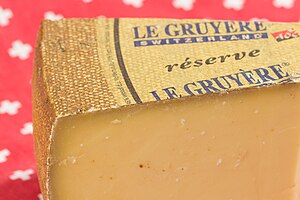 20150125 Le Gruyère AOP Réserve - Der Schweizer - WikiLovesCheese Vienna 8830.jpg