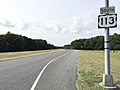 File:2017-08-28 09 35 38 View south along U.S. Route 113 (Worcester Highway) at Maryland State Route 756 (Old Snow Hill Road) just northeast of Pocomoke City in Worcester County, Maryland.jpg