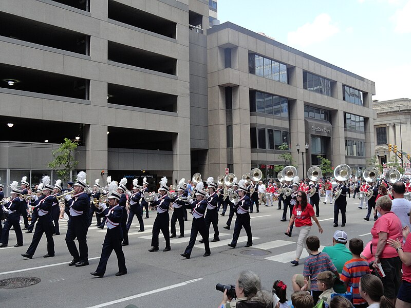 File:2017 500 Festival Parade - Marching bands 02.jpg