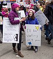 Last year's Women's March. Oh how I wish the mom were looking forward and not on her phone...