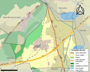 Mappa a colori che mostra l'uso del suolo.