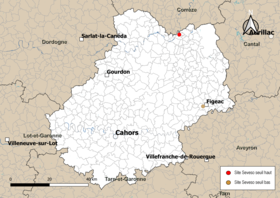 Carte des communes avec sites Seveso