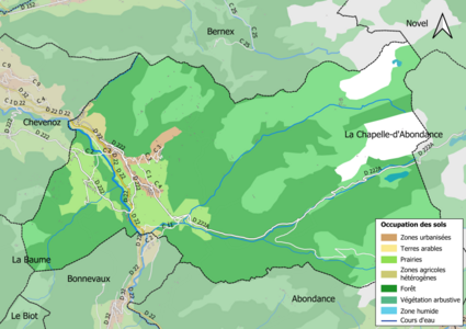 Mappa a colori che mostra l'uso del suolo.