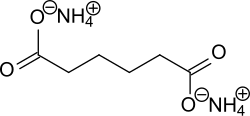 Structural formula of ammonium adipate