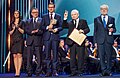 Andrzej Gwiazda Jarosław Kaczyński Mateusz Morawiecki Gala Człowieka Roku 2017 Gazety Polskiej.jpg