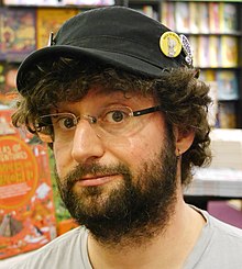 Andy Stanton in Waterstones, Piccadilly, London in December 2018