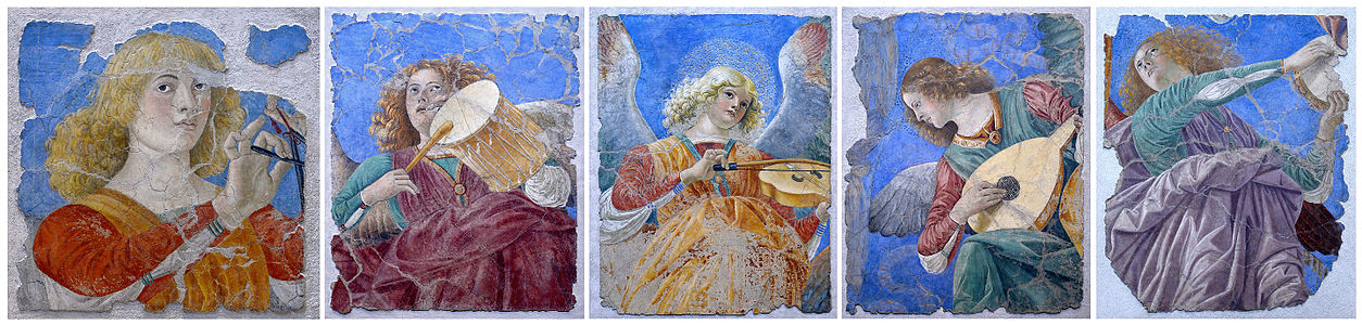 Melozzo da Forlì fresco paintings of the Basilica dei Santi Apostoli