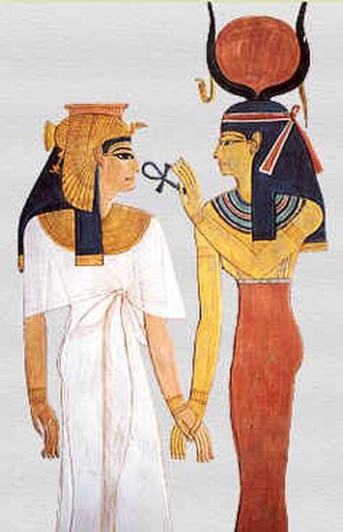 Nefertari with Isis