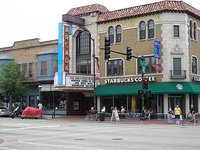 The Arcada Theater building in downtown St. Charles