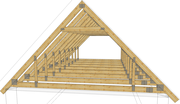 A-frame roof trusses