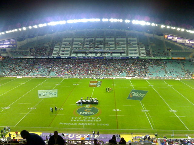 The Sydney Football Stadium as it appears while hosting a National Rugby League finals match.