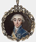 Axel von Fersen iklädd Svärdsordens ordensdräkt som var efter samma mönster som nationella dräkten, på en målning från 1798 av Niklas Lafrensen.