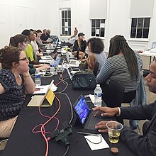 Edit-a-thon for Visual Artists of the African Diaspora at the Joan Mitchell Center, hosted by Black Lunch Table in New Orleans BLT NewOrleans 00.jpg