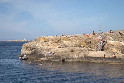 Bad på Klädesholmen, utanför Tjörn