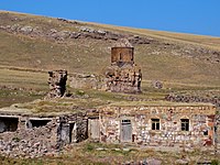 The hexagonal chapel, at a distance from the main monastery