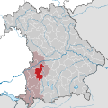 Lage im Regierungsbezirk Schwaben / in Bayern