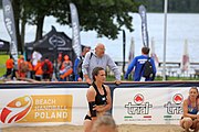 Deutsch: Beachhandball Europameisterschaften 2019 (Beach handball Euro); Tag 3: 4. Juli 2019 – Frauen, Platzierungsrunde Gruppe III, Schweiz-Nordmazedonien 2:0 (21:6, 23:20) English: Beach handball Euro; Day 3: 4 July 2019 – Women Consolation Round Group III – Switzerland-North Macedonia 2:0 (21:6, 23:20)