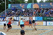 Deutsch: Beachhandball Europameisterschaften 2019 (Beach handball Euro); Tag 6: 7. Juli 2019 – Männerfinale, Dänemark-Norwegen 2:0 (25:18, 19:16) English: Beach handball Euro; Day 6: 7 July 2019 – Men's Final – Denmark-Norway 2:0 (25:18, 19:16)