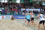 Deutsch: Beachhandball Europameisterschaften 2019 (Beach handball Euro); Tag 6: 7. Juli 2019 – Männerfinale, Dänemark-Norwegen 2:0 (25:18, 19:16) English: Beach handball Euro; Day 6: 7 July 2019 – Men's Final – Denmark-Norway 2:0 (25:18, 19:16)