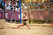 Deutsch: Beachhandball bei den Olympischen Jugendspielen 2018 in Buenos Aires; Tag 7, 13. Oktober 2018; Mädchen, Spiel um Platz Drei – Ungarn-Niederlande 2:0 English: Beach handball at the 2018 Summer Youth Olympics in Buenos Aires at 13 October 2018 – Girls Bronze Medal Match – Hungary-Netherlands 2:0 Español: Handball de playa en los Juegos Olimpicos de la Juventud Buenos Aires 2018 en 13 de octubre de 2018 – Partido por la medalla de bronce femenino - Hungría-Países Bajos 2:0