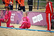 Deutsch: Beachhandball bei den Olympischen Jugendspielen 2018; Tag 5, 10. November 2018; Mädchen, Platzierungsrunde - Russland-Türkei 2:0 English: Beach handball at the 2018 Summer Youth Olympics at 11 October 2018 – Girls Consolation Round – Russland-Turkey 2:0