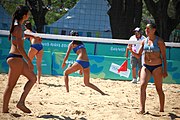 Deutsch: Beachvolleyball bei den Olympischen Jugendspielen 2018; Tag 8, 14. Oktober 2018; Mädchen, Achtelfinale – Mexiko-China 0:2 (15–21/16–21) English: Beach volleyball at the 2018 Summer Youth Olympics at 14 October 2018 – Girls Round of 16 – Mexico-China 0:2 (15–21/16–21)