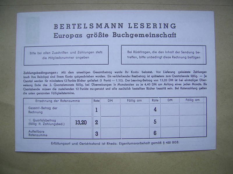 File:Bertelsmann Lesering Rechnung II-Quart 1961-Rückseite-15x10,5cm .JPG