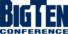 Big Ten logo (1990-2011). To reflect the addition of the 11th school, Penn State, the number 11 was placed in the negative space of the "Big Ten" lettering. Big Ten Conference former logo.svg