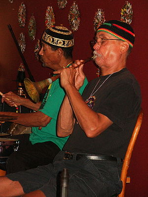 Bill Cole (right) performing with Warren Smith in October 2005 in Takoma Park, Maryland