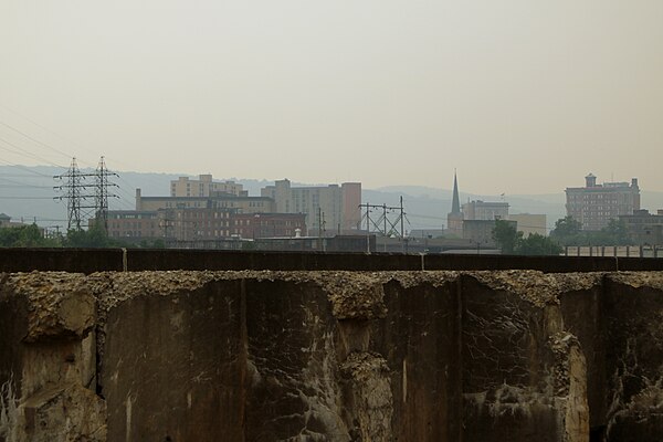 A skyline view of the city of Binghamton, New York, June 6, 2023, from the First Ward neighborhood.