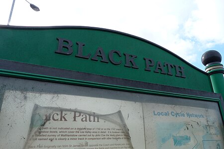 Black Path (sign) Walthamstow