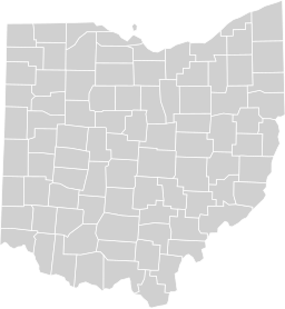 Blank map subdivisions 2019 Albers Ohio