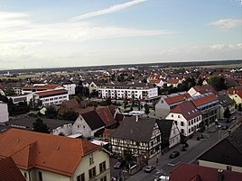 View from the church tower to the northwest