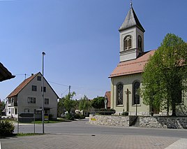 Bollingen with the parish church of St. Stephanus