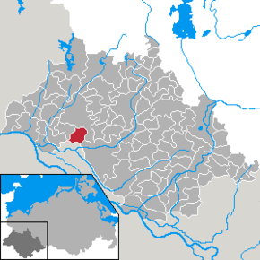 Lage von Brahlstorf im Landkreis Ludwigslust