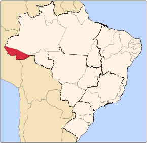 ब्राझिलच्या नकाशावर आक्रेचे स्थान