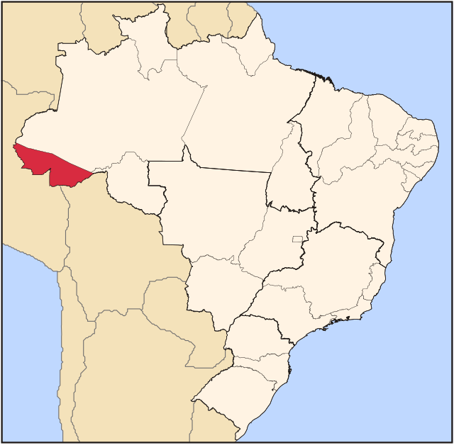 Vị trí của Acre ở Brasil